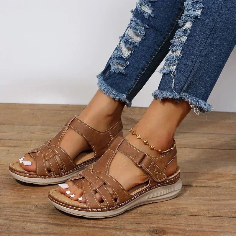 Woven Strap Slingback Sandals
