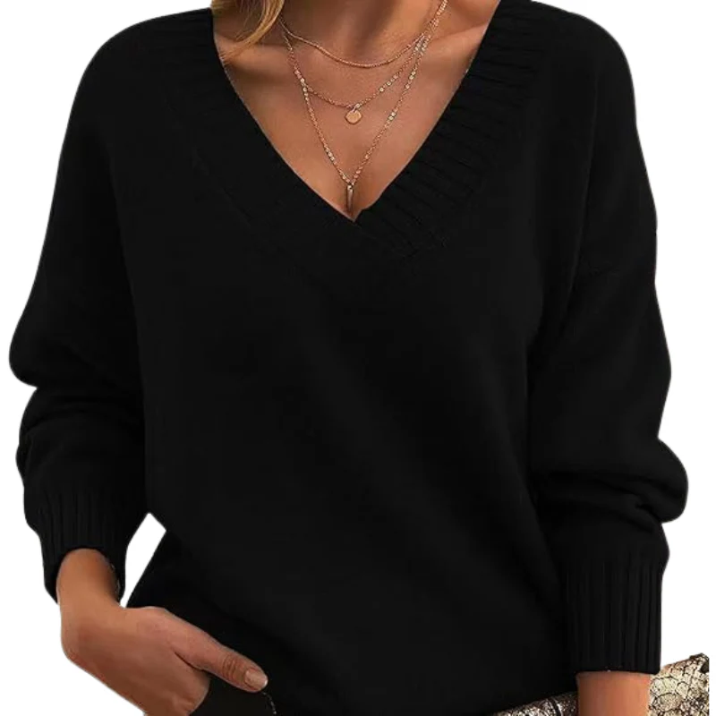 Fall Deep V-Neck Sweater