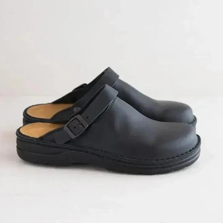 Buckle Strap Mule Clogs