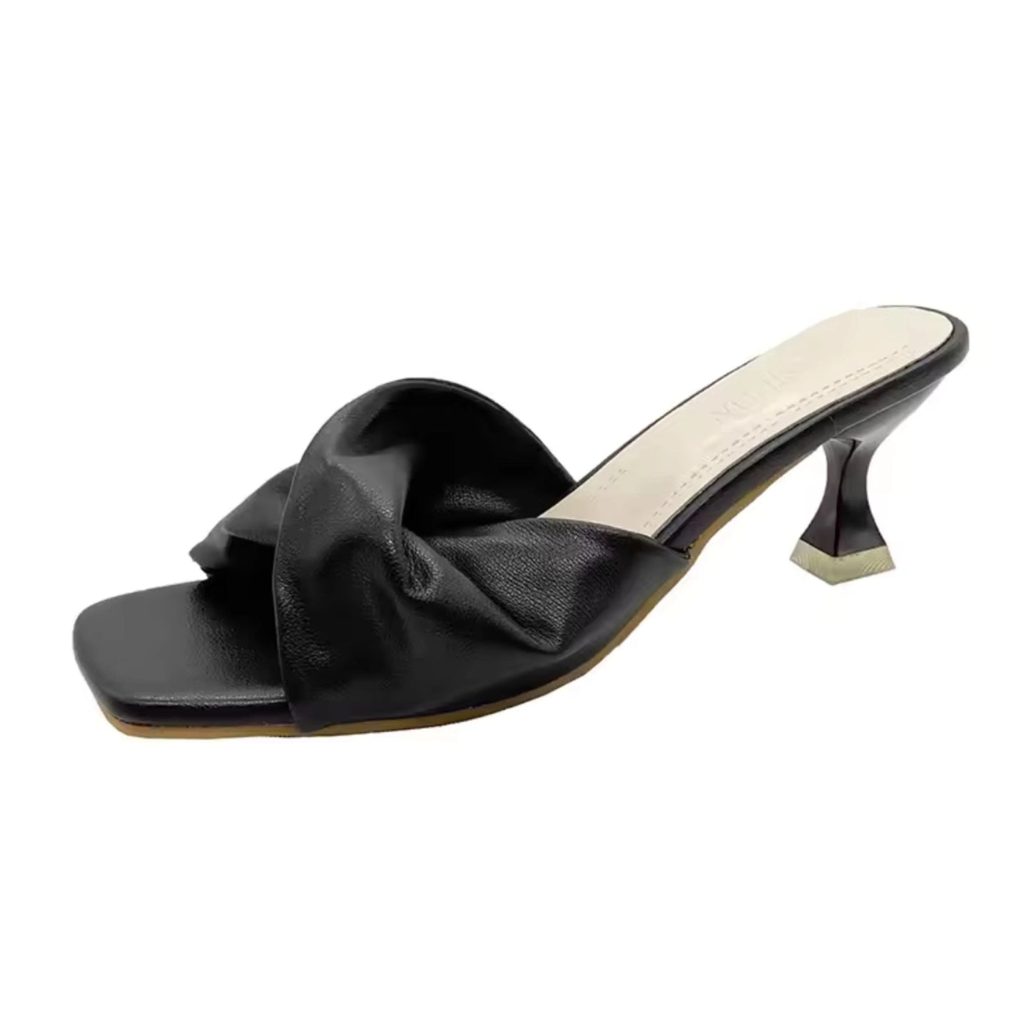 Twist Strap Heeled Sandals