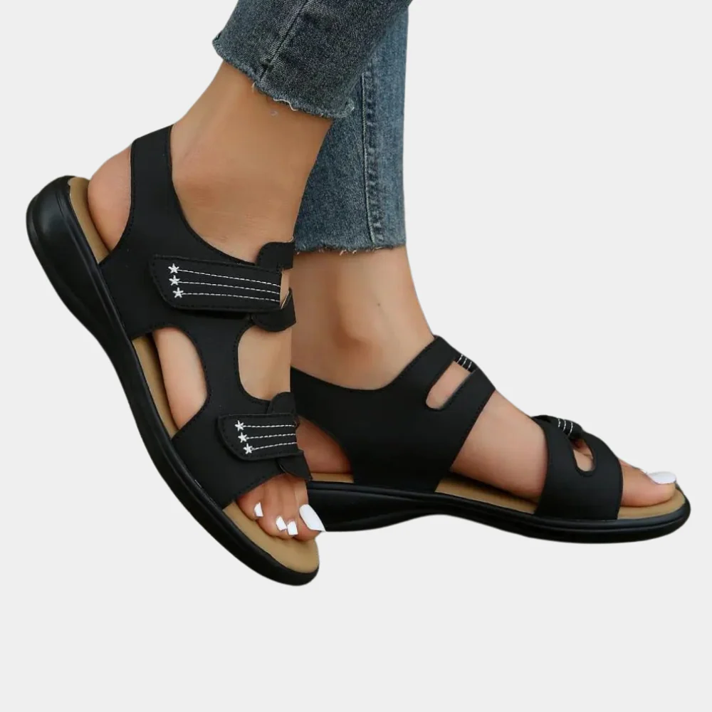 Triple Strap Velcro Sandals