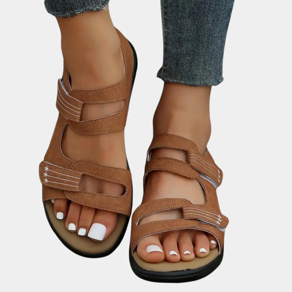Triple Strap Velcro Sandals