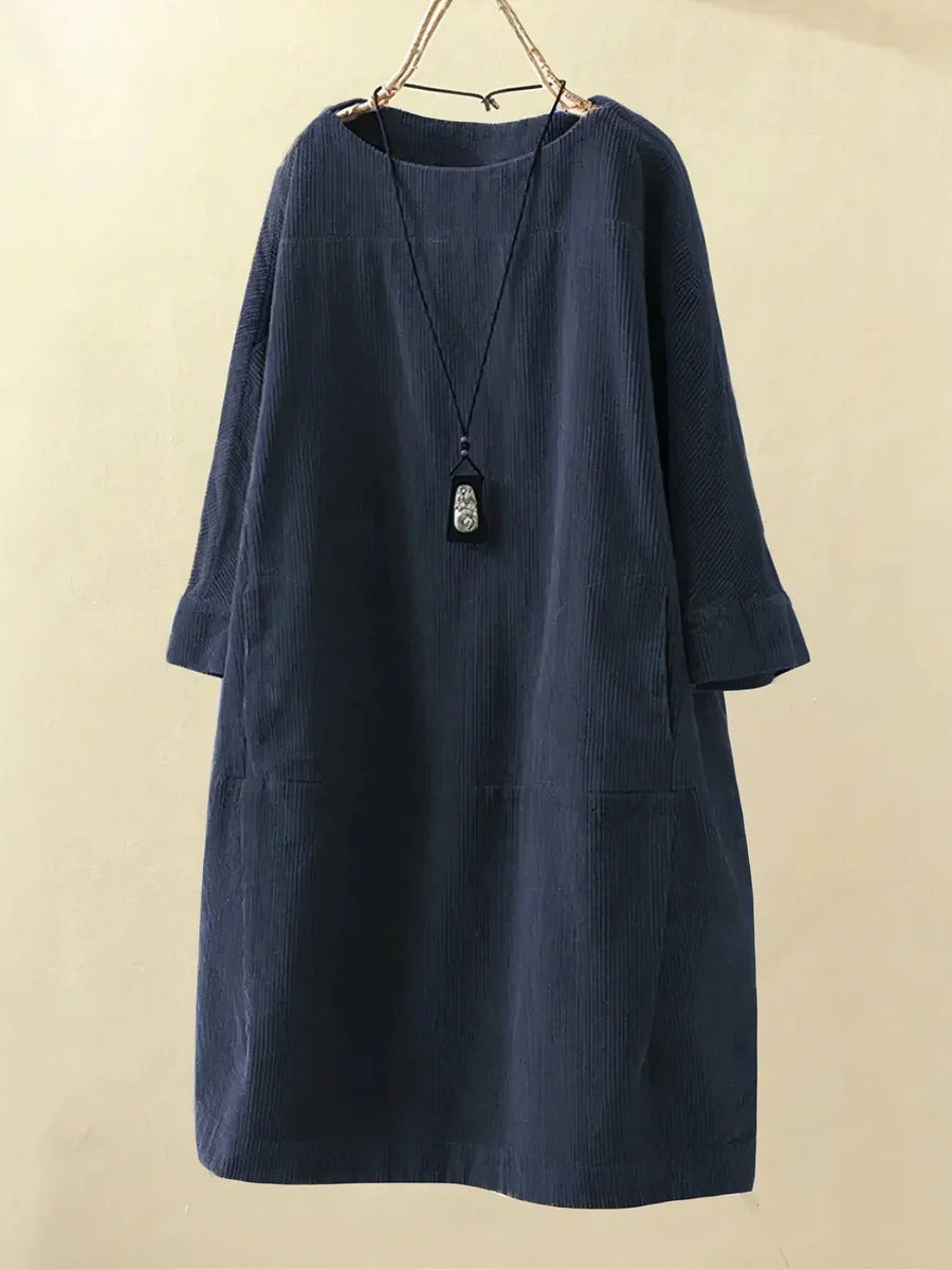 Velda Corduroy Shift Dress