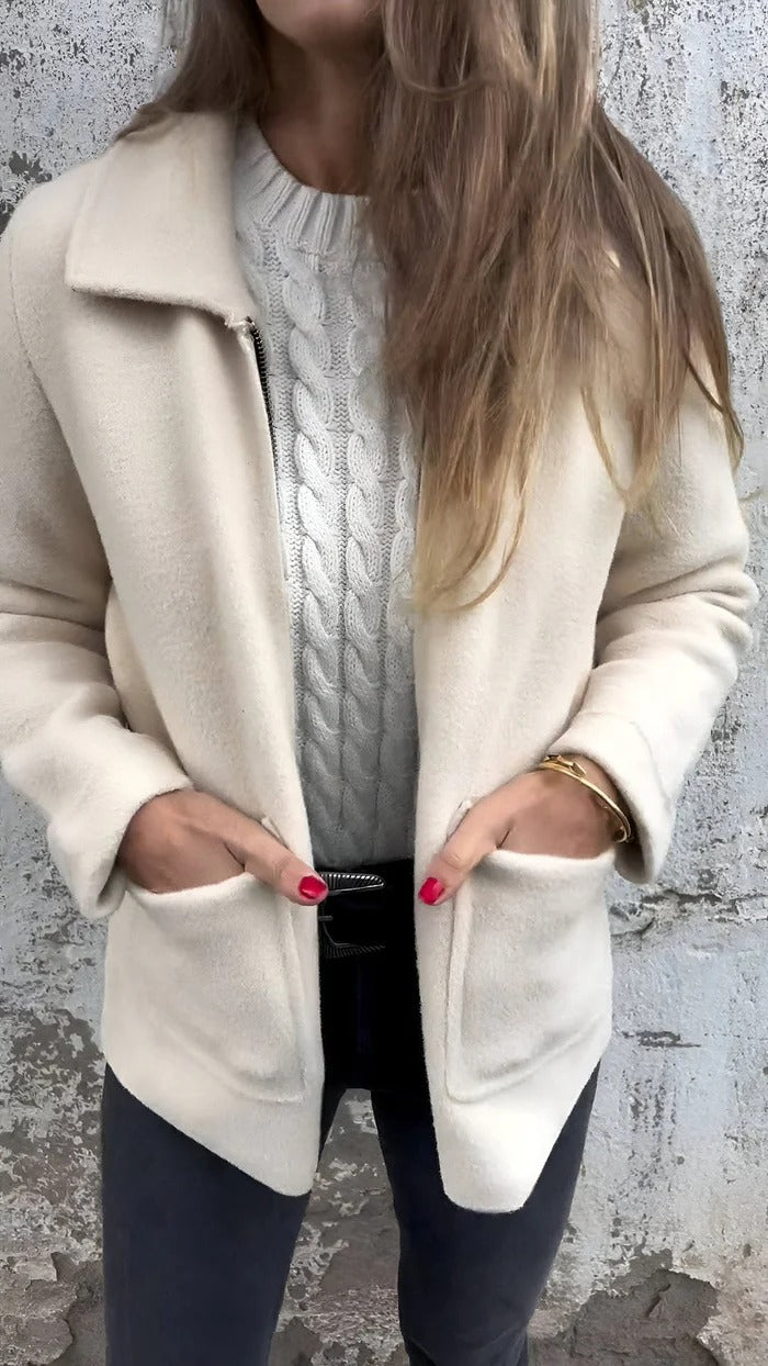 Fall Minimal Zip Jacket