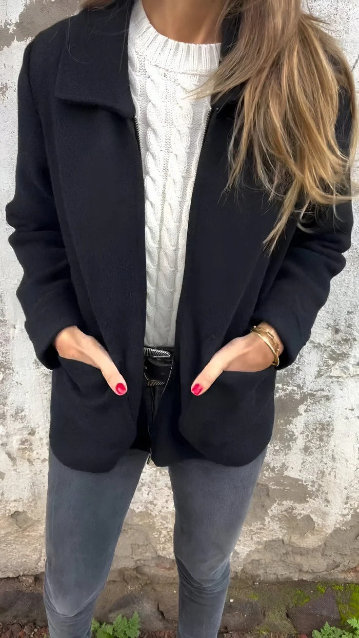 Fall Minimal Zip Jacket