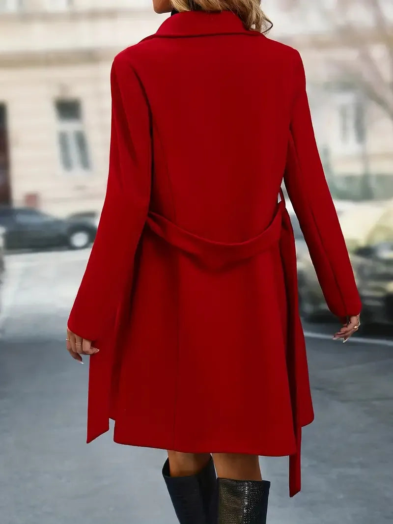Belted Double-Breasted Coat