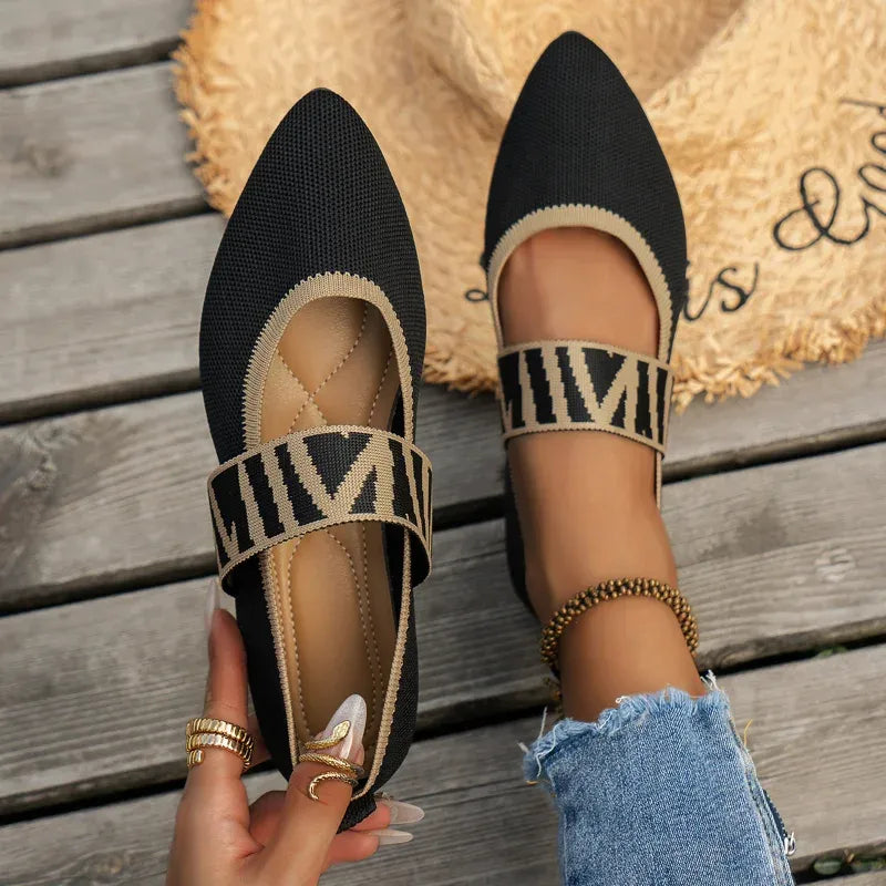 Checker Knit Flats