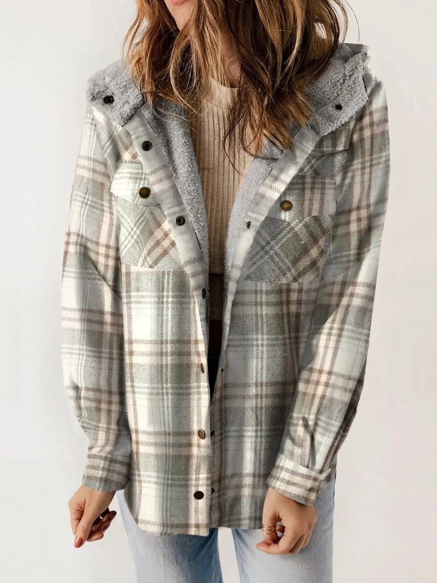 Fall Plaid Hooded Shacket