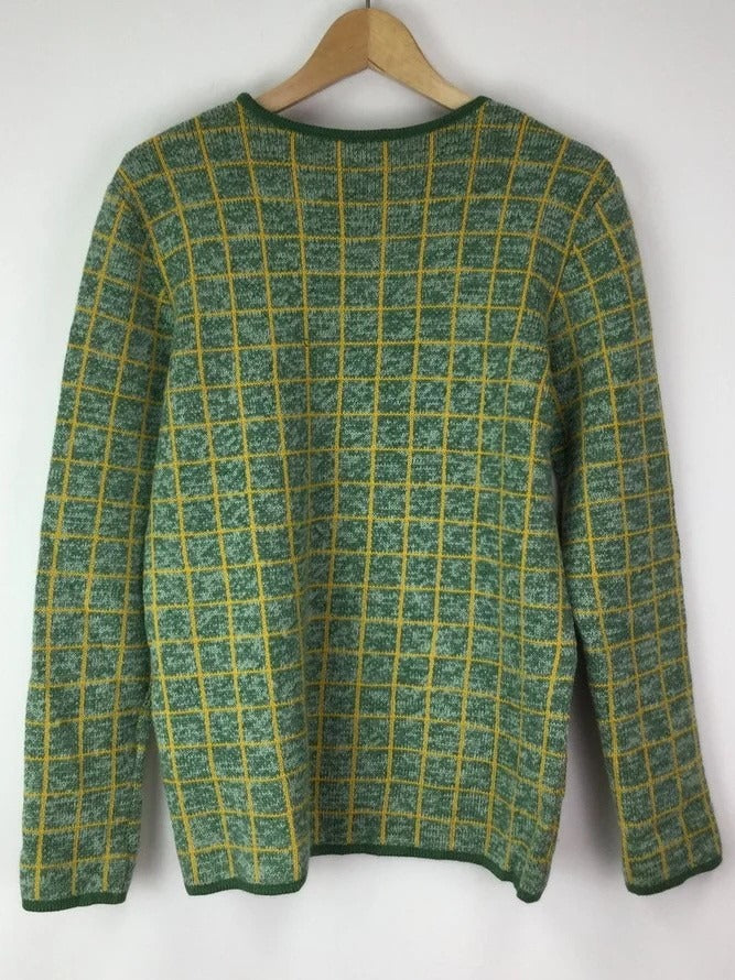 Fall Grid Knit Sweater