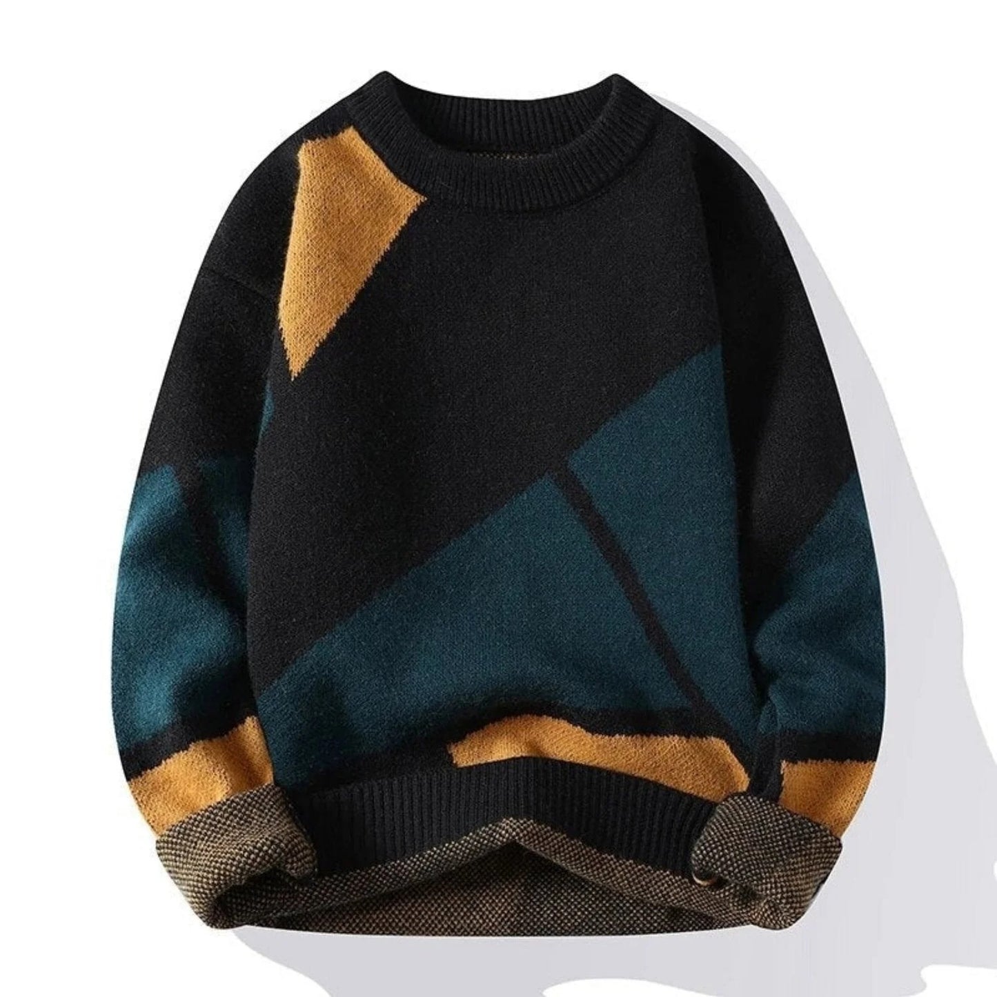 Fall Geo Block Sweater