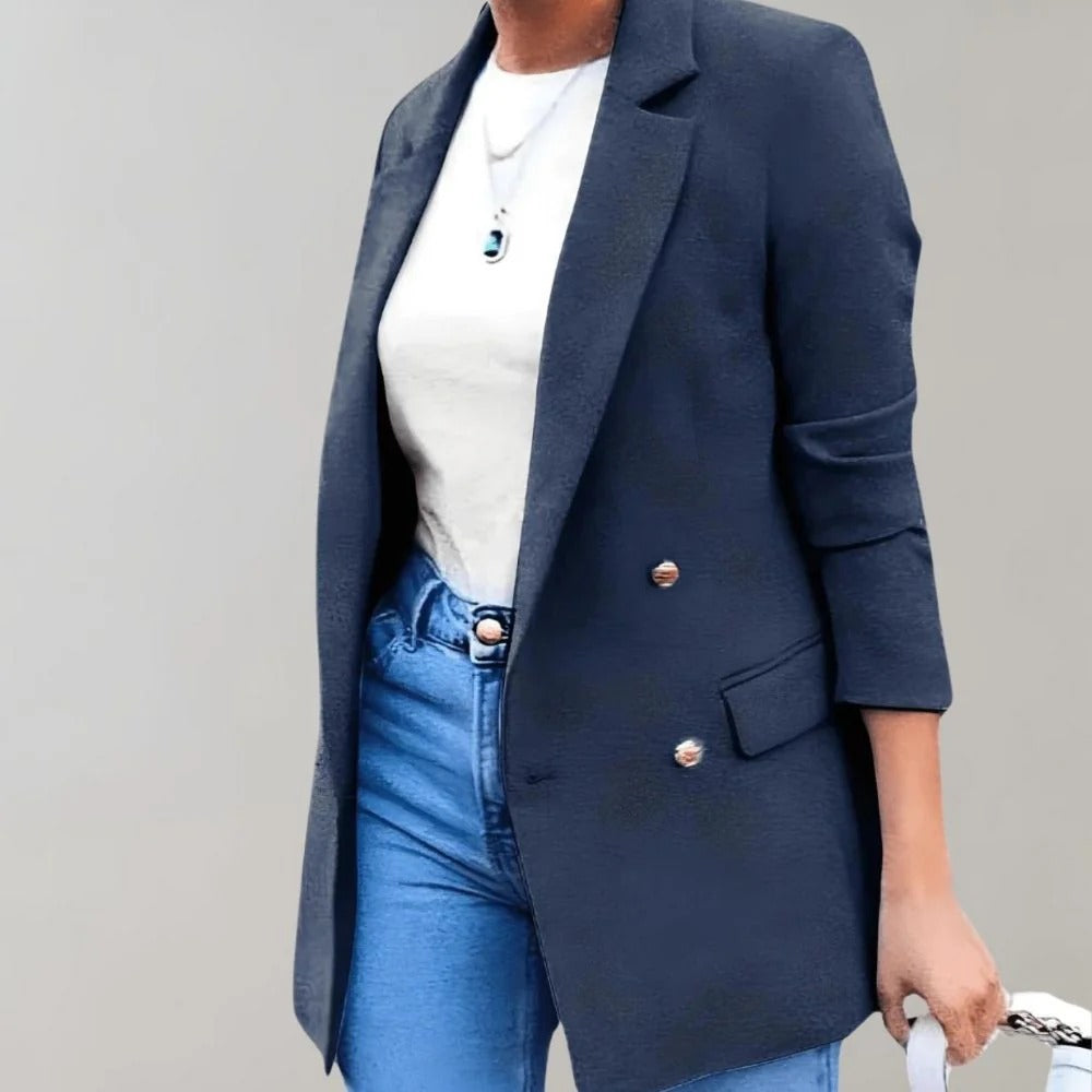 Tailored Double-Breasted Blazer