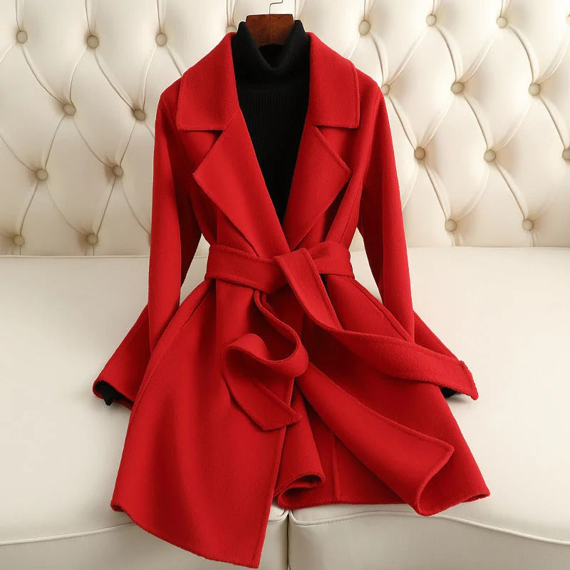 Fall Wool Wrap Coat