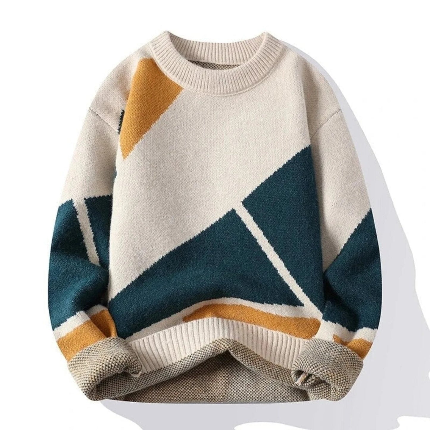 Fall Geo Block Sweater