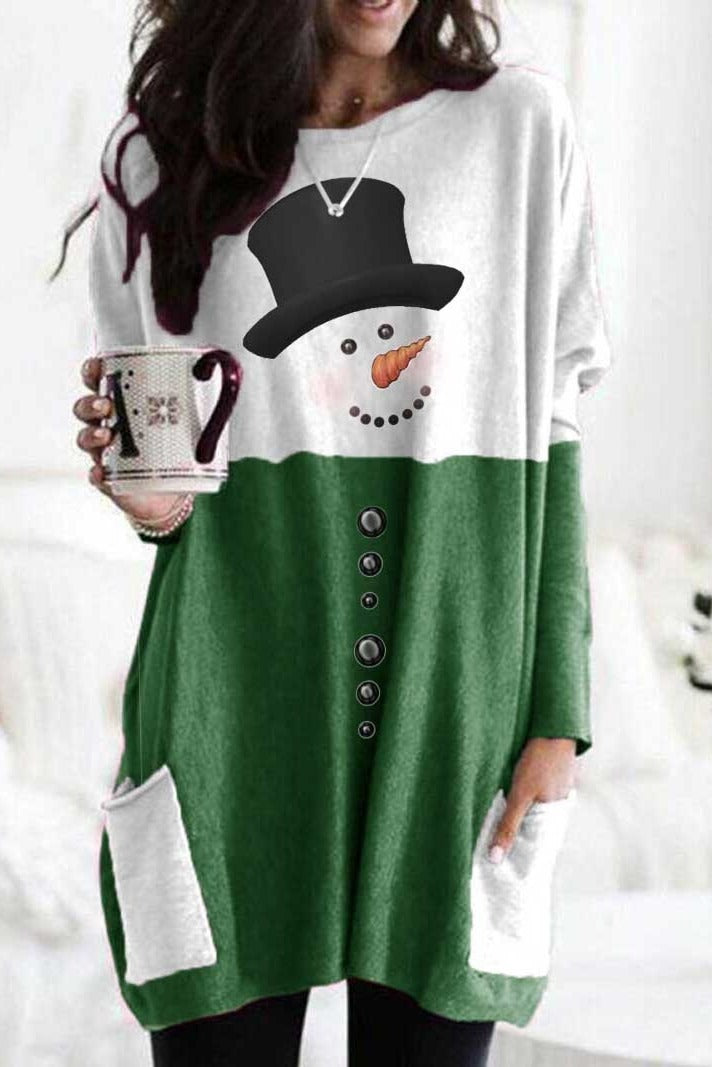Snowman Print Sweatshirt