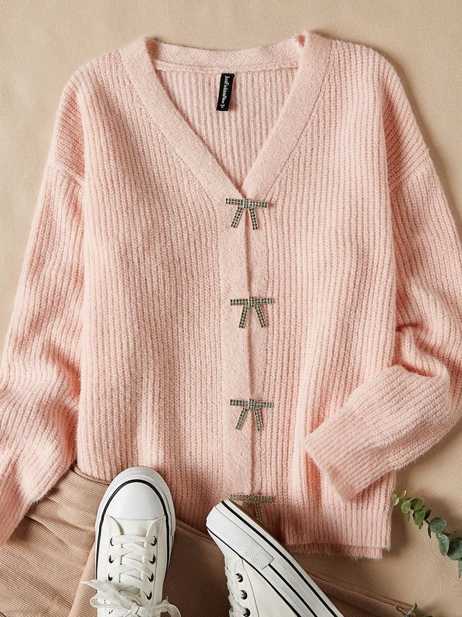 Fall Bow Detail Cardigan