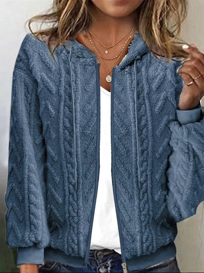 Zip-Up Knit Jacket