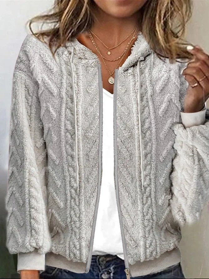 Zip-Up Knit Jacket