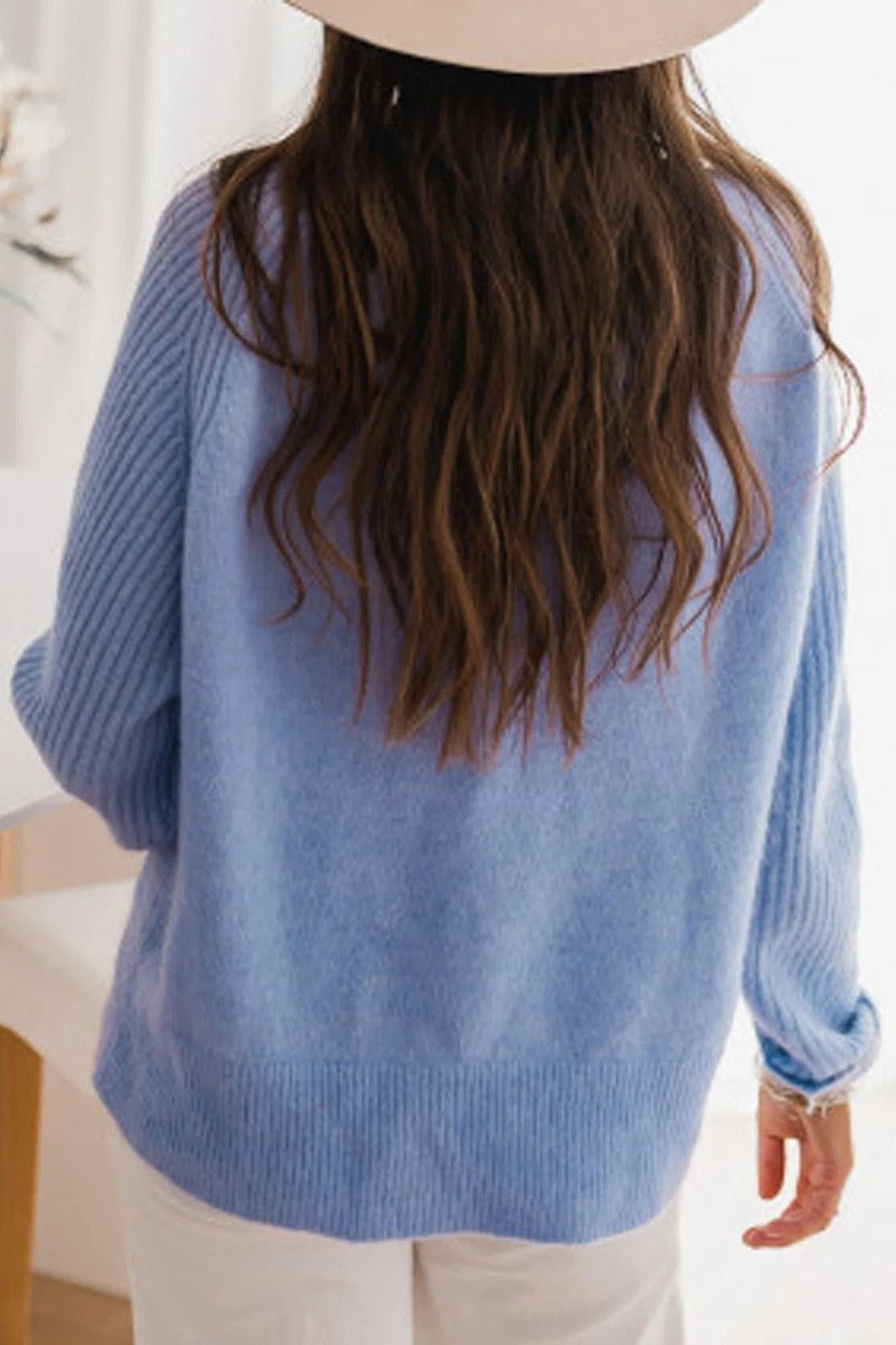 Fall Azure Knit Sweater