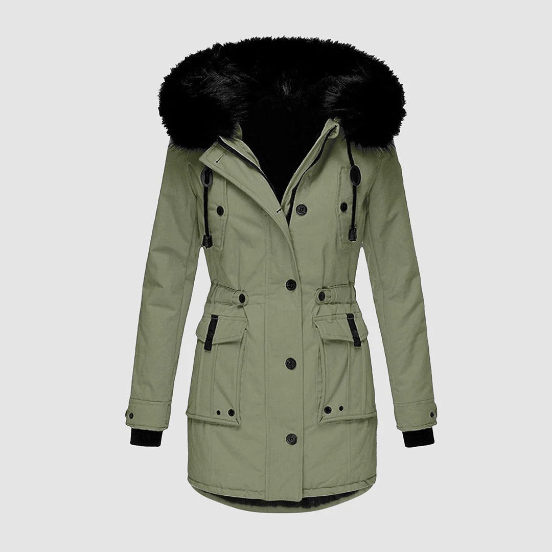 Drawstring Hooded Parka