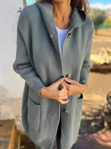 Ribbed Knit Button Cardigan