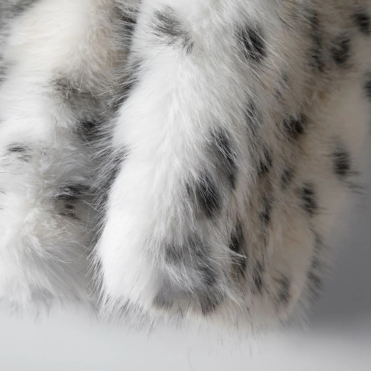 Women’s Spotted Faux‑Fur Trim Coat