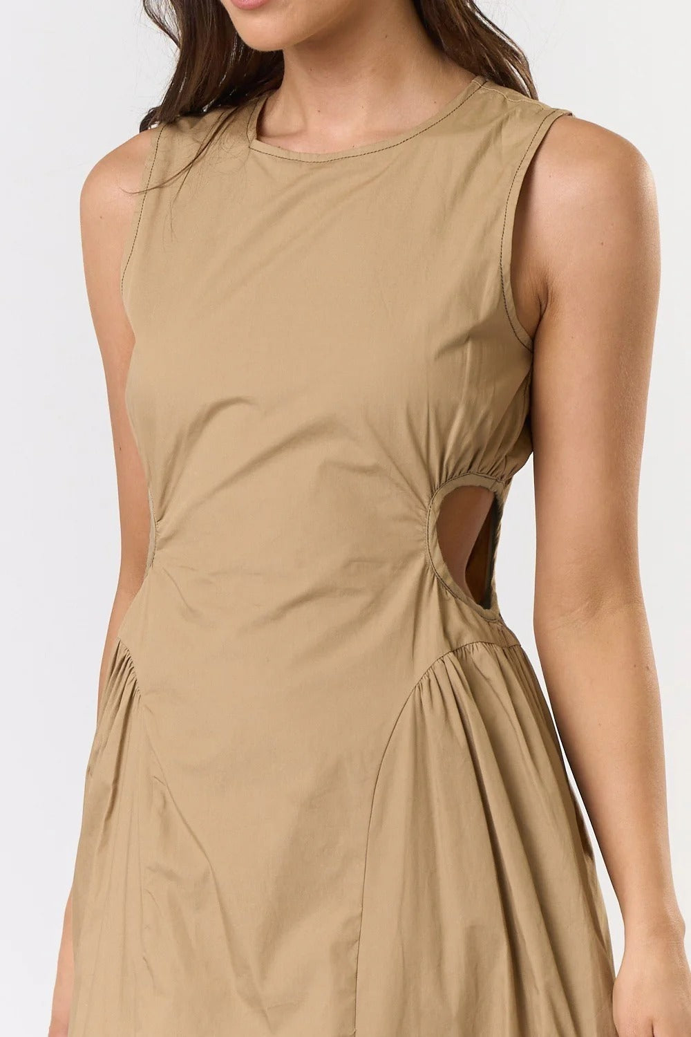 Cut-Out Waist Midi Dress