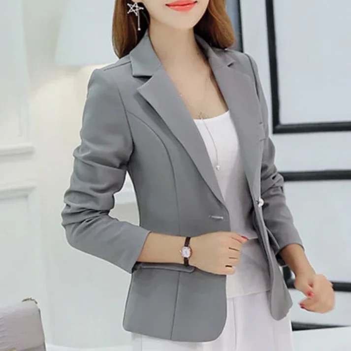 Tailored One-Button Blazer