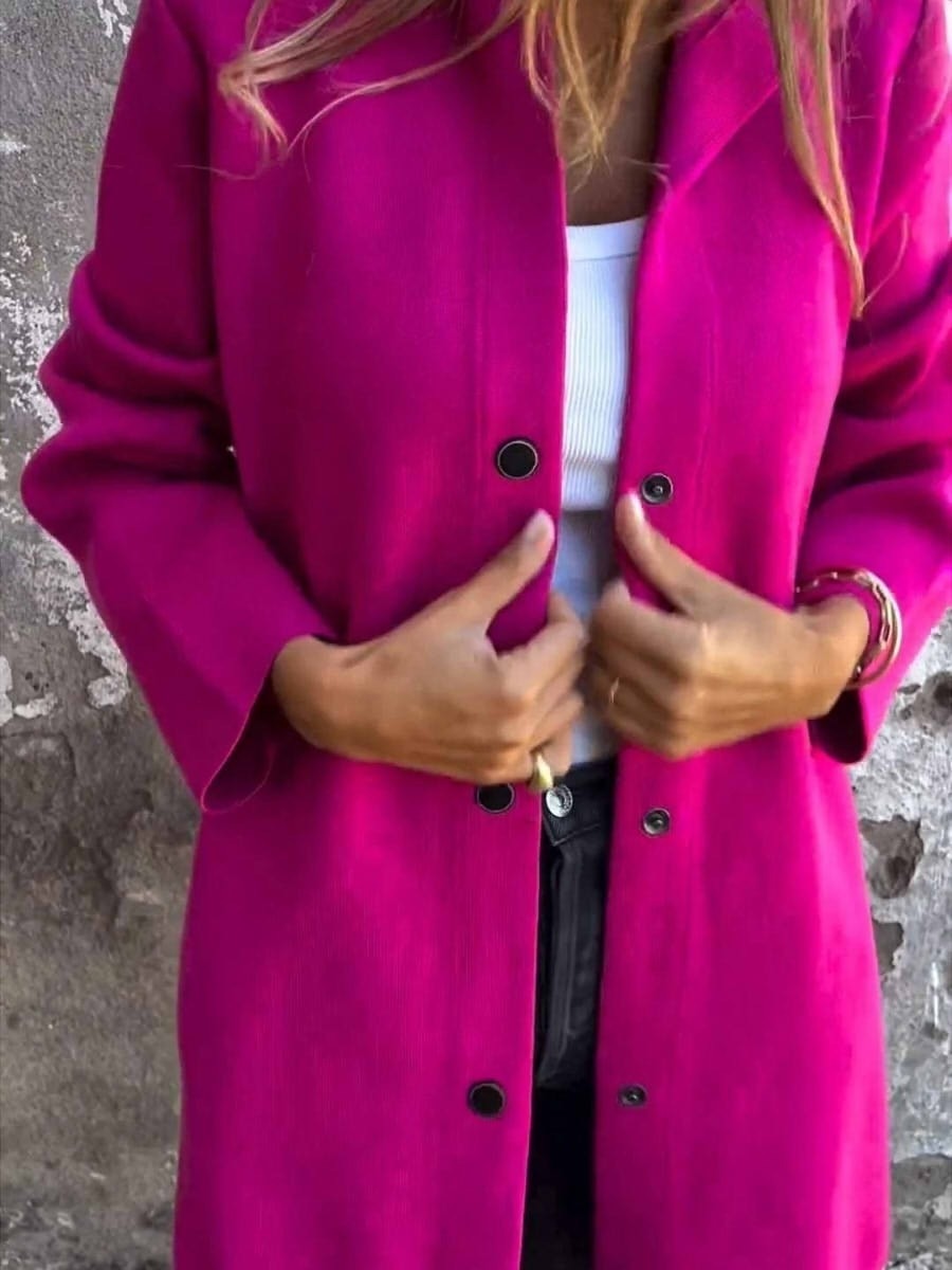 Fall Snap Front Hooded Coat