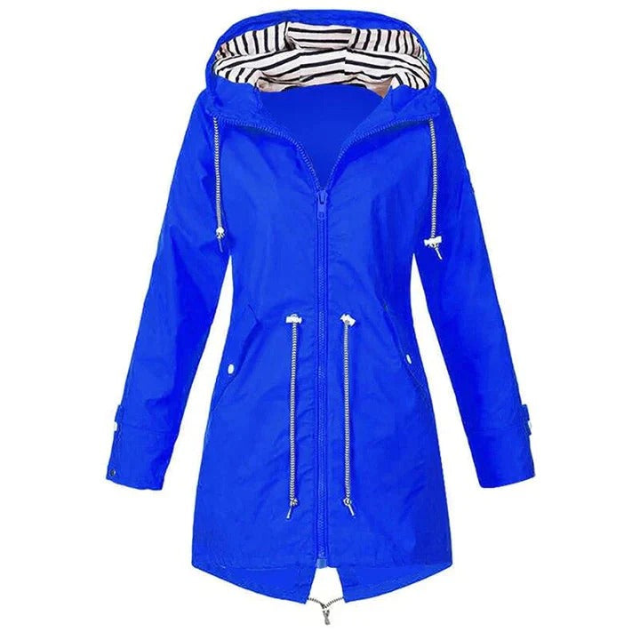 Striped-Lined Hooded Parka