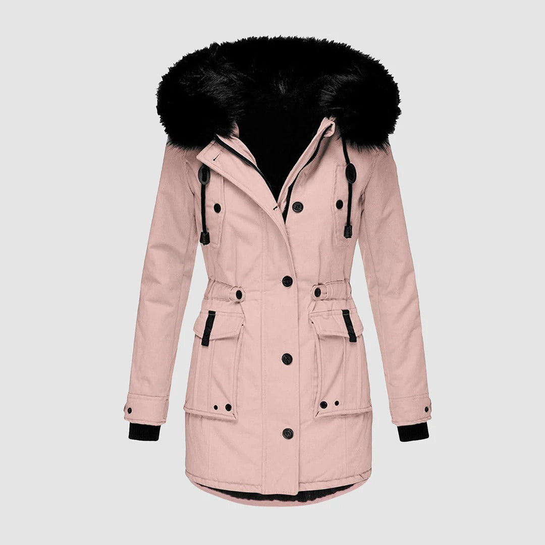 Drawstring Hooded Parka
