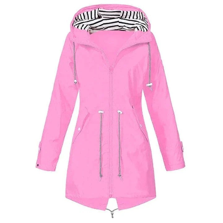 Striped-Lined Hooded Parka