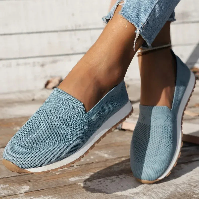 Textured Knit Slip-Ons