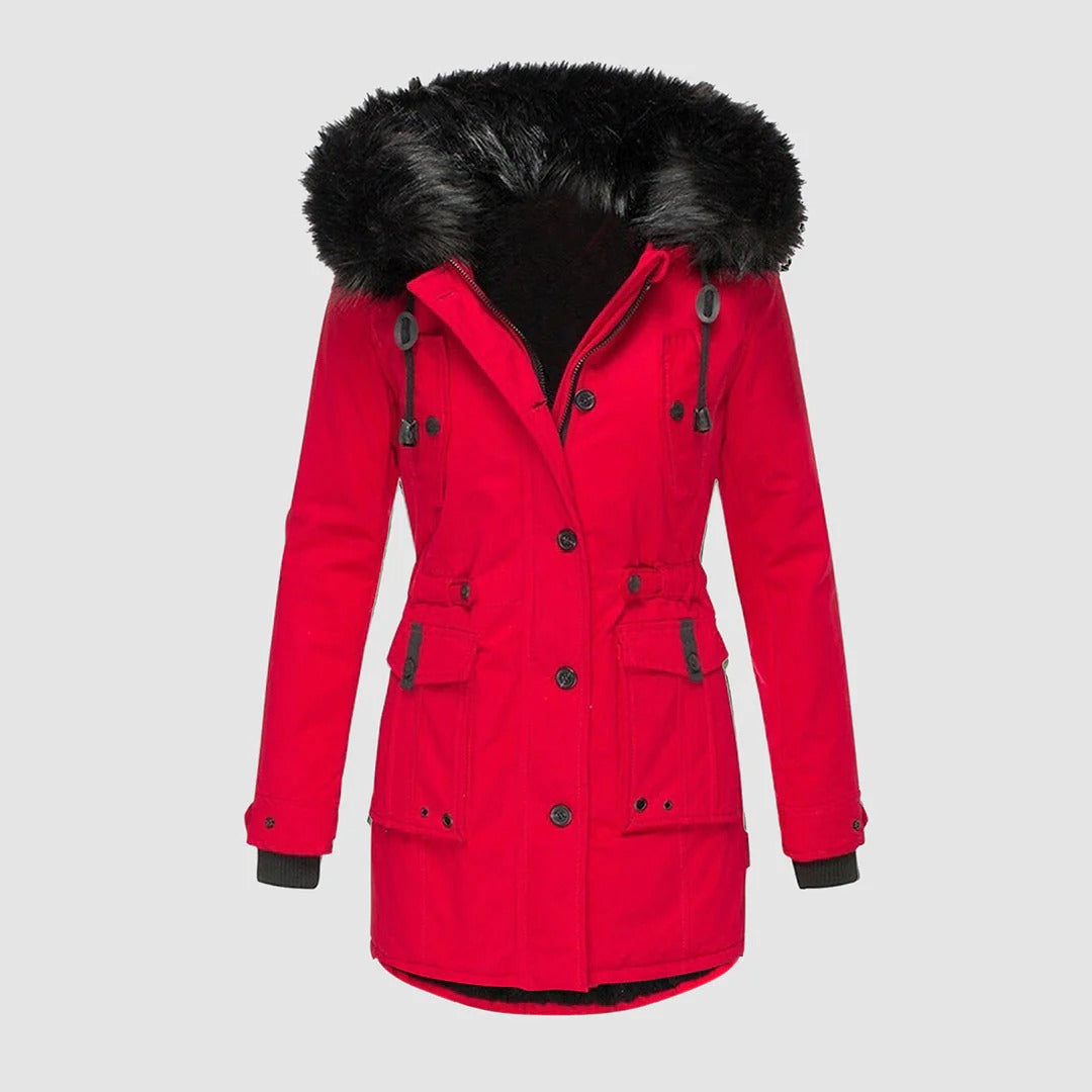 Drawstring Hooded Parka