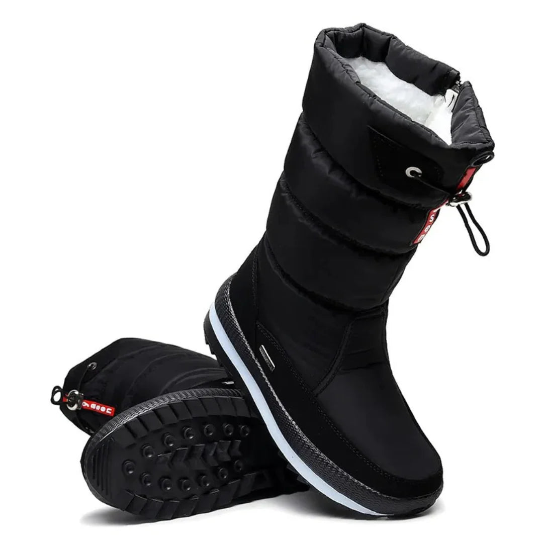 Mid-Calf Boots With Quilted Upper