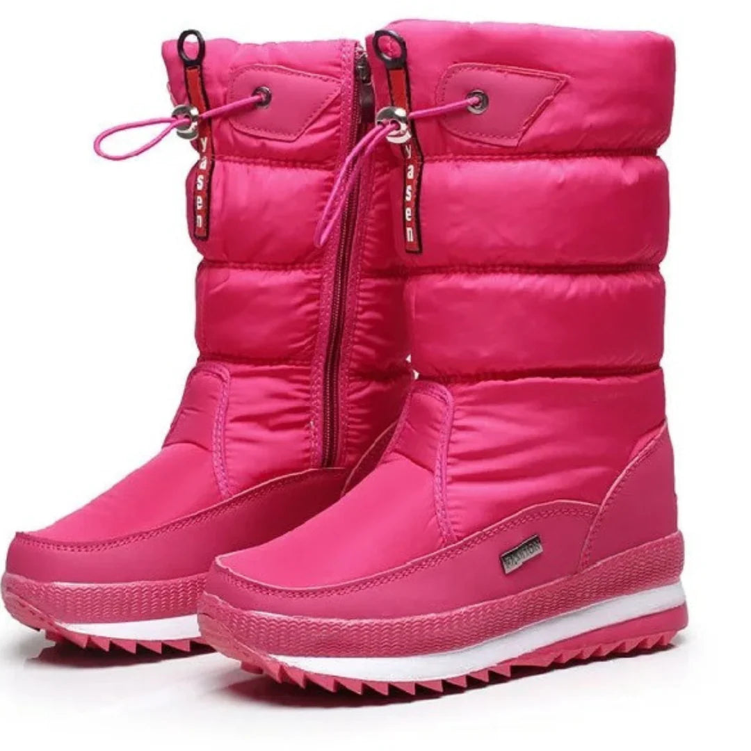 Mid-Calf Boots With Quilted Upper