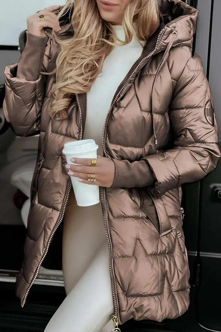 Quilted Hooded Puffer Coat
