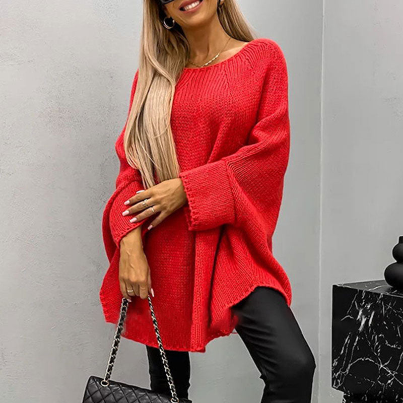 Batwing Sleeve Knit Pullover