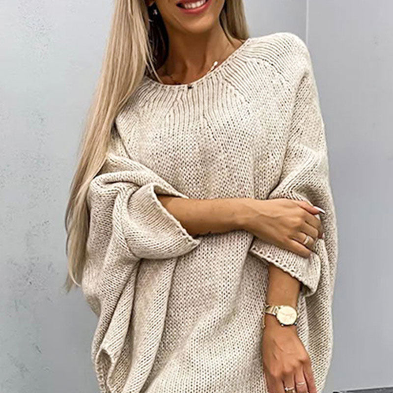 Batwing Sleeve Knit Pullover