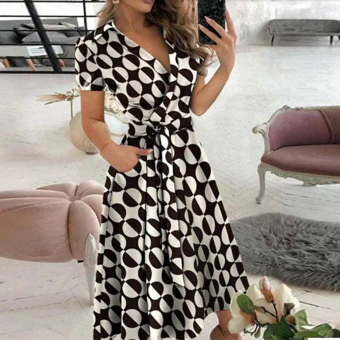 A-Line Midi Dress - Elegant Fit, Timeless Design
