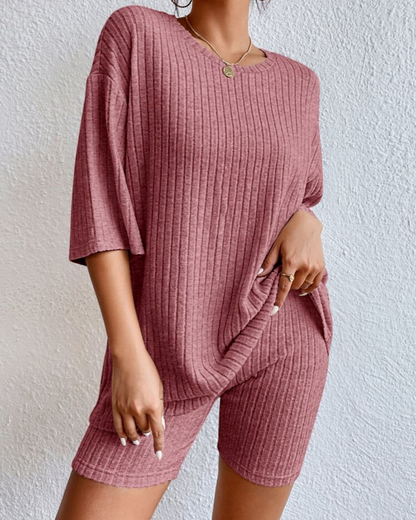 DANIELA - CASUAL RIBBED SET