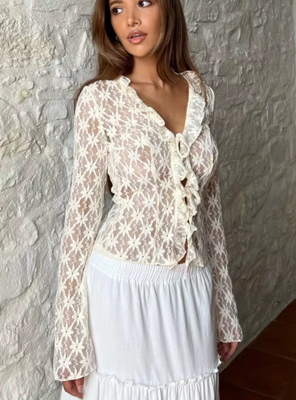 Lorene - chic laced top