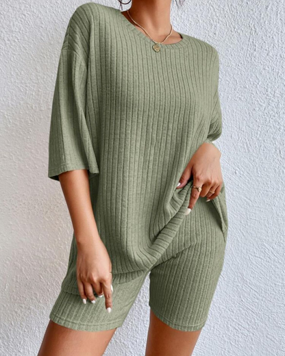 DANIELA - CASUAL RIBBED SET