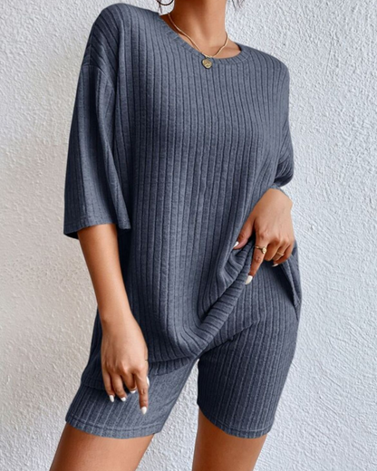 DANIELA - CASUAL RIBBED SET