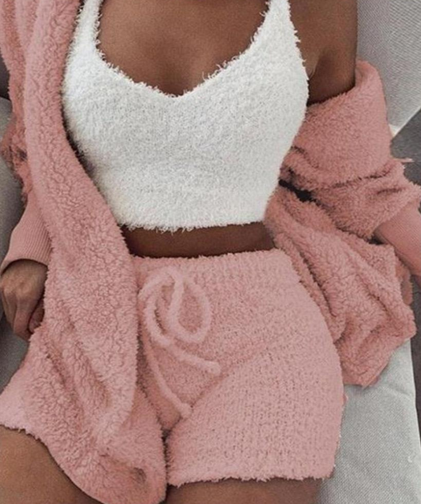 LEERNA - COZY PLUSH KNIT SET