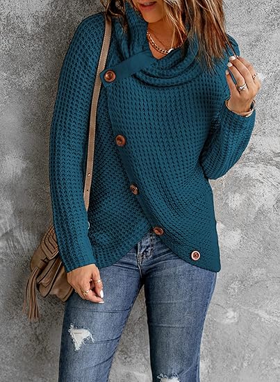 Fall Crosstitch Button Sweater