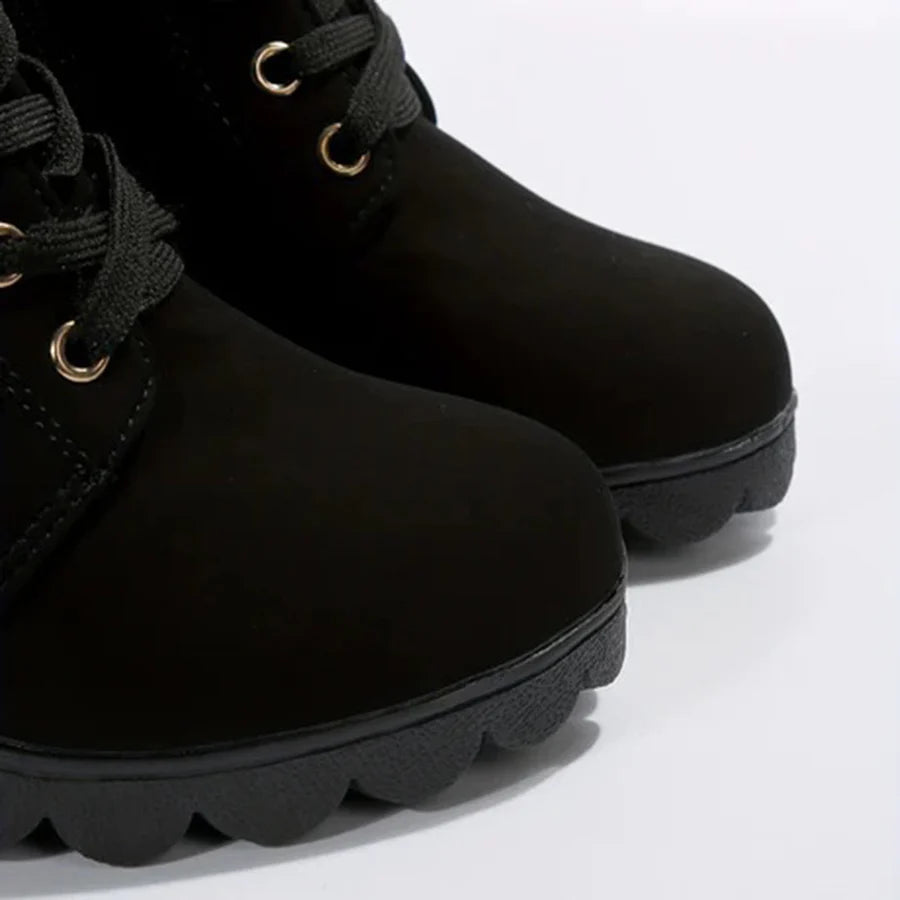 Heeled Lace Up Ankle Boots