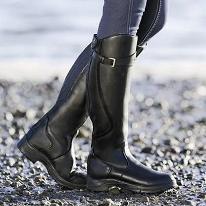 Tall Riding Boots With Side Zipper