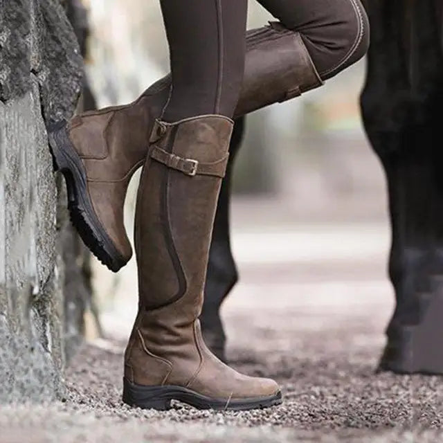 Tall Riding Boots With Side Zipper