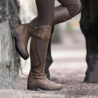 Tall Riding Boots With Side Zipper