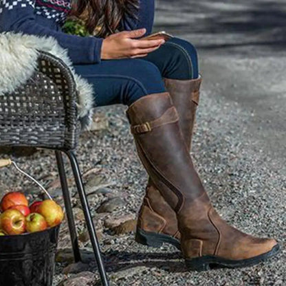 Tall Riding Boots With Side Zipper